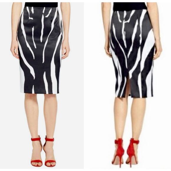 St John Dresses & Skirts - NWT St. John Womens Size 4 Zebra Print Pencil Skirt Office Career Designer Lined